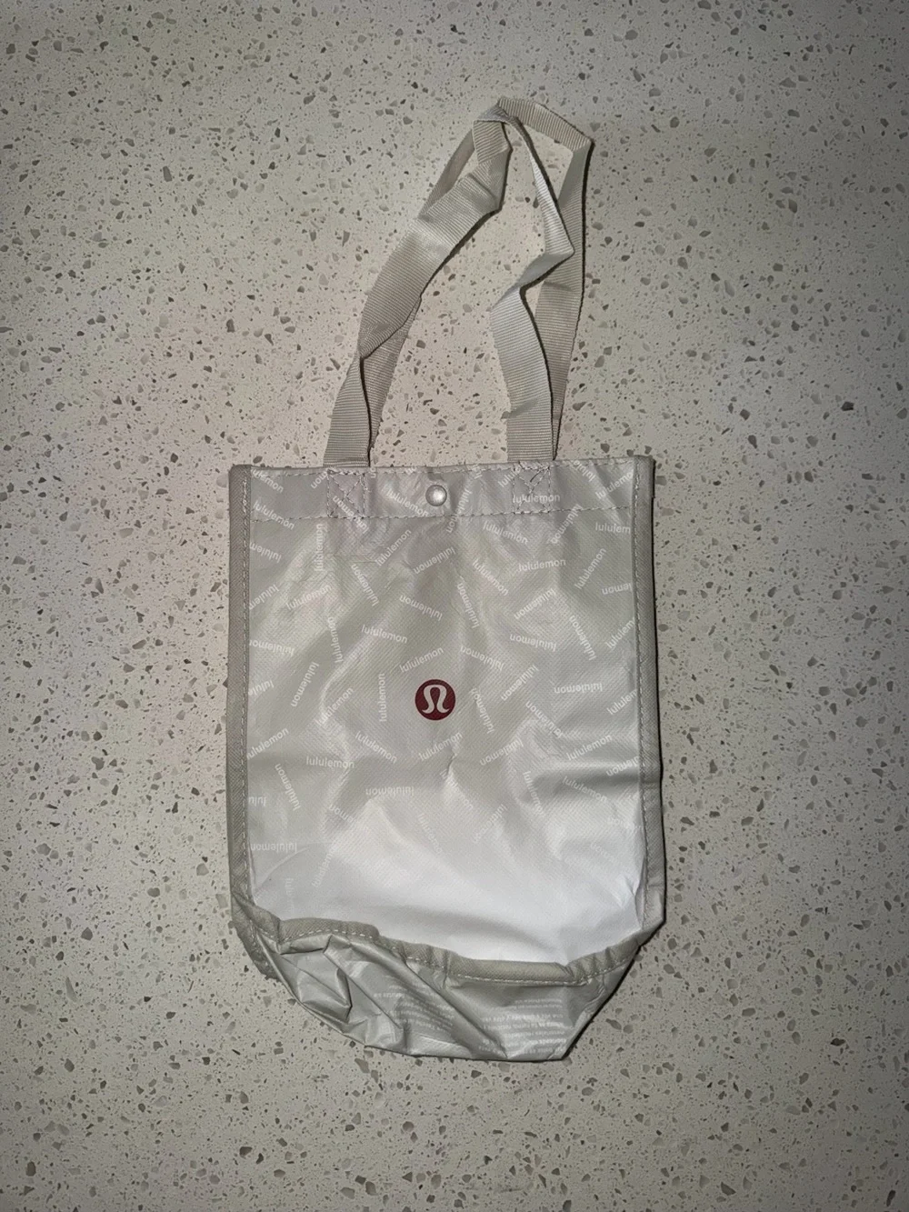 lululemon athletica Light Cream Tote with Red Logo